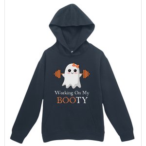 Working On My Booty BooTy Funny Halloween Gym Ghost Pun Urban Pullover Hoodie