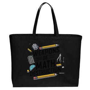 Weapons Of Math Destruction Funny Math Teacher Cotton Canvas Jumbo Tote