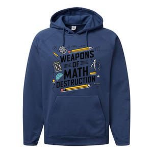 Weapons Of Math Destruction Funny Math Teacher Performance Fleece Hoodie