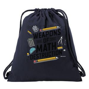 Weapons Of Math Destruction Funny Math Teacher Drawstring Bag