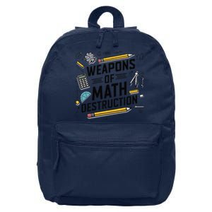 Weapons Of Math Destruction Funny Math Teacher 16 in Basic Backpack