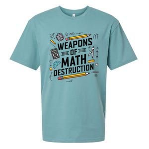 Weapons Of Math Destruction Funny Math Teacher Sueded Cloud Jersey T-Shirt