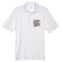 Weapons Of Math Destruction Funny Math Teacher Men's Origin Performance Pique Polo