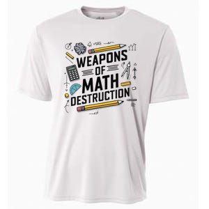 Weapons Of Math Destruction Funny Math Teacher Cooling Performance Crew T-Shirt