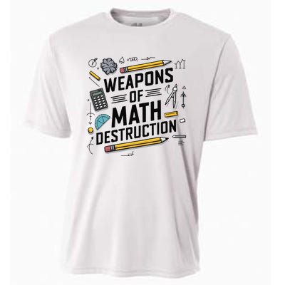 Weapons Of Math Destruction Funny Math Teacher Cooling Performance Crew T-Shirt