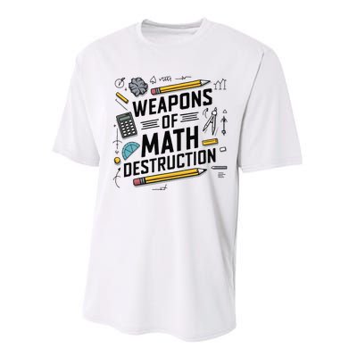 Weapons Of Math Destruction Funny Math Teacher Performance Sprint T-Shirt