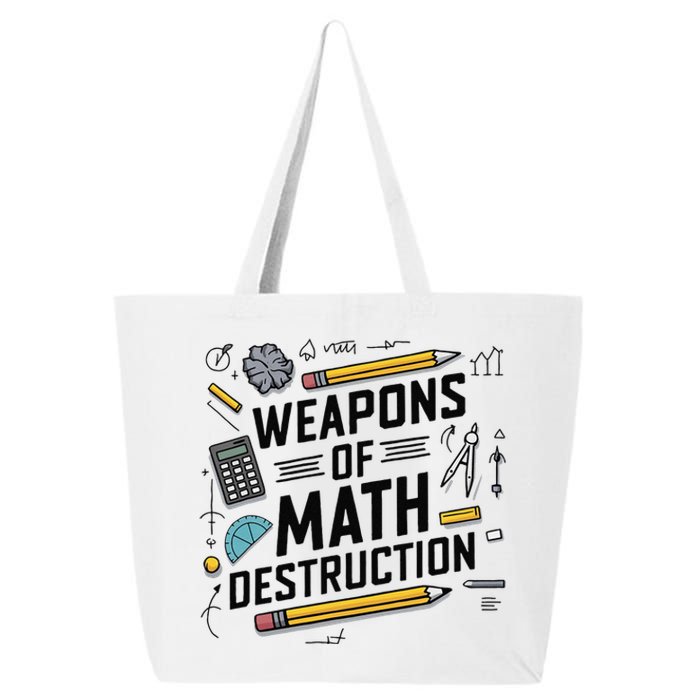 Weapons Of Math Destruction Funny Math Teacher 25L Jumbo Tote