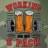 Working On My 6 Pack Beer Dad Funny Gymmer Legacy Tie Dye Trucker Hat