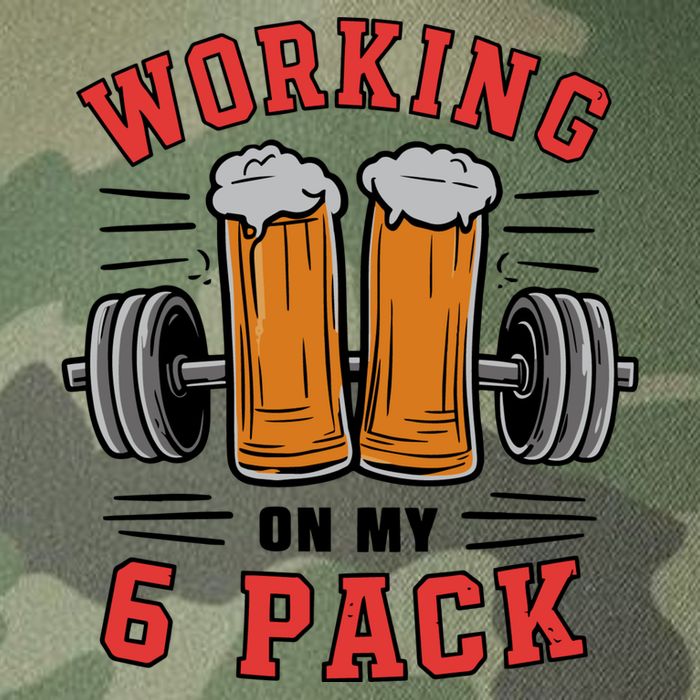 Working On My 6 Pack Beer Dad Funny Gymmer Legacy Tie Dye Trucker Hat