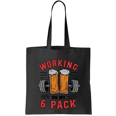 Working On My 6 Pack Beer Dad Funny Gymmer Bag