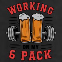 Working On My 6 Pack Beer Dad Funny Gymmer 25L Jumbo Tote
