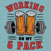 Working On My 6 Pack Beer Dad Funny Gymmer Sueded Cloud Jersey T-Shirt