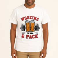 Working On My 6 Pack Beer Dad Funny Gymmer Tall T-Shirt
