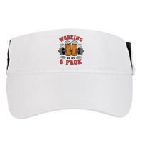 Working On My 6 Pack Beer Dad Funny Gymmer Adult Drive Performance Visor