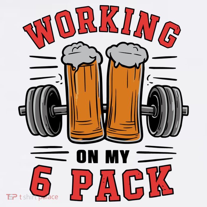 Working On My 6 Pack Beer Dad Funny Gymmer Bucket Hat