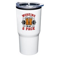 Working On My 6 Pack Beer Dad Funny Gymmer Tumbler