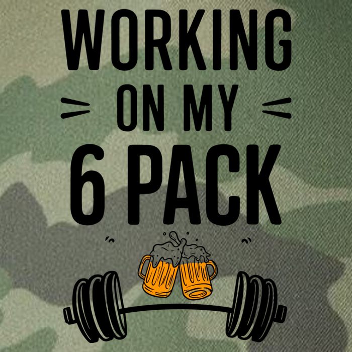 Working On My 6 Pack Beer Dad Funny Gymmer Legacy Tie Dye Trucker Hat