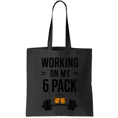 Working On My 6 Pack Beer Dad Funny Gymmer Bag
