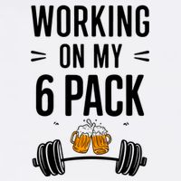 Working On My 6 Pack Beer Dad Funny Gymmer Garment-Dyed Sweatshirt