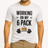 Working On My 6 Pack Beer Dad Funny Gymmer Performance Shirt