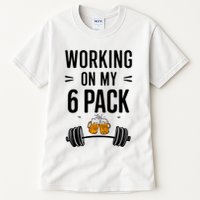 Working On My 6 Pack Beer Dad Funny Gymmer Tall T-Shirt