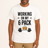 Working On My 6 Pack Beer Dad Funny Gymmer Tall T-Shirt