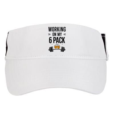 Working On My 6 Pack Beer Dad Funny Gymmer Adult Drive Performance Visor
