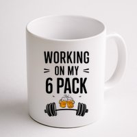 Working On My 6 Pack Beer Dad Funny Gymmer Mug