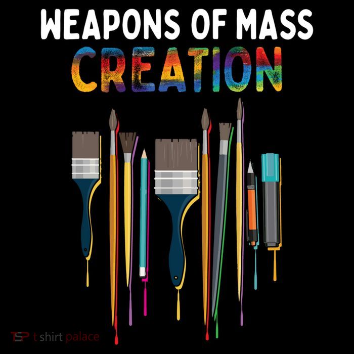 Weapons Of Mass Creation Artist Painting Gift Art Teachers Gift Flatbill Hat