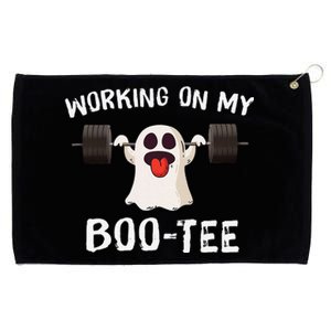 Working On My Boo Halloween Dead Lift Ghost Gym Weights Gift Grommeted Golf Towel