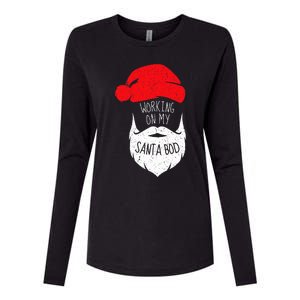 Working On My Santa Bod Christmas Dad Bod Womens Cotton Relaxed Long Sleeve T-Shirt