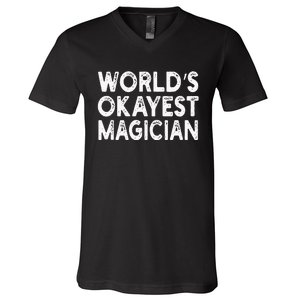 WorldS Okayest Magician V-Neck T-Shirt