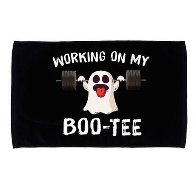 Working On My Boo Halloween Dead Lift Ghost Gym Weights Microfiber Hand Towel