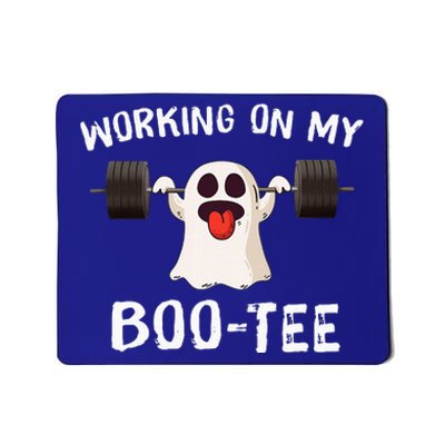 Working On My Boo Halloween Dead Lift Ghost Gym Weights Mousepad