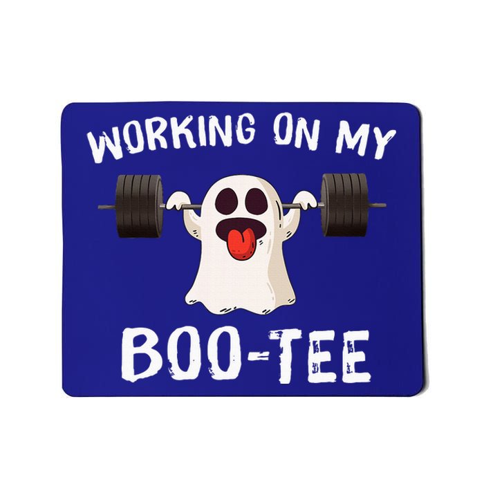 Working On My Boo Halloween Dead Lift Ghost Gym Weights Mousepad