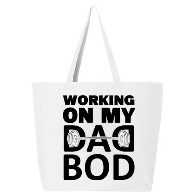 Working On My Dad Bod Fitness Barbell Exercise Father Meaningful Gift 25L Jumbo Tote