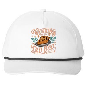 Working On My Dad Bod Thanksgiving Pregnancy Announcement Snapback Five-Panel Rope Hat