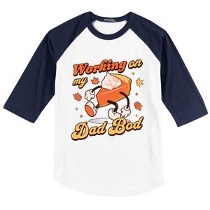 Working on my Dad Bod Thanksgiving Pregnancy Announcement Baseball Sleeve Shirt