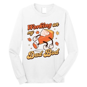 Working on my Dad Bod Thanksgiving Pregnancy Announcement Long Sleeve Shirt