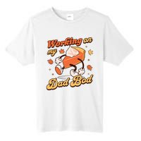 Working on my Dad Bod Thanksgiving Pregnancy Announcement Tall Fusion ChromaSoft Performance T-Shirt