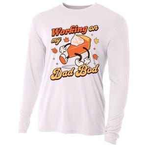 Working on my Dad Bod Thanksgiving Pregnancy Announcement Cooling Performance Long Sleeve Crew