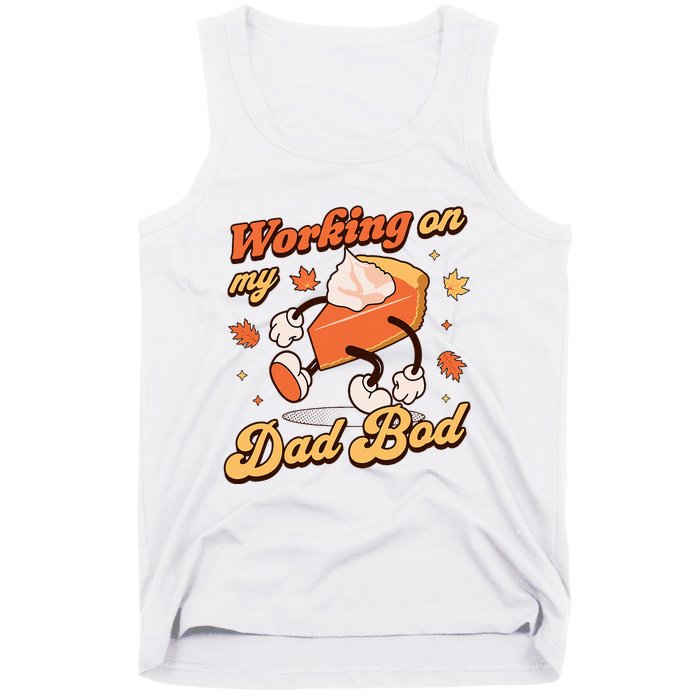 Working on my Dad Bod Thanksgiving Pregnancy Announcement Tank Top