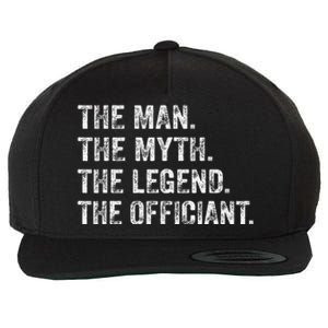 Wedding Officiant Marriage Officiant the Man Myth Legend Wool Snapback Cap