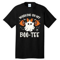 Working On My Boo Halloween Dead Lift Ghost Gym Weights Tall T-Shirt