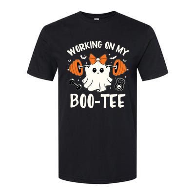 Working On My Boo Halloween Dead Lift Ghost Gym Weights Softstyle CVC T-Shirt