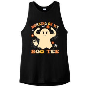 Working On My Boo Halloween Gym Workout Weightlifting Ladies PosiCharge Tri-Blend Wicking Tank