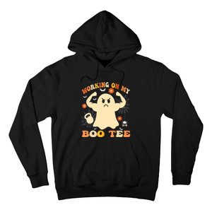 Working On My Boo Halloween Gym Workout Weightlifting Hoodie