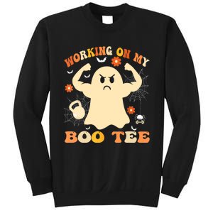 Working On My Boo Halloween Gym Workout Weightlifting Sweatshirt