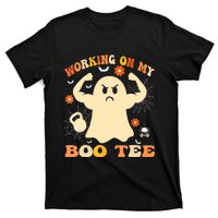 Working On My Boo Halloween Gym Workout Weightlifting T-Shirt