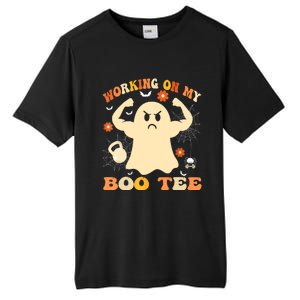 Working On My Boo Halloween Gym Workout Weightlifting Tall Fusion ChromaSoft Performance T-Shirt